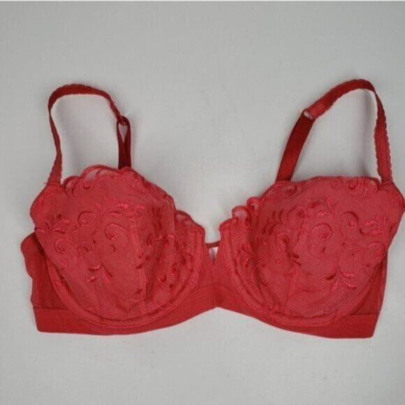 New Victoria's Secret Balconette Bra Pink Lace Size 36C Barbiecore - Picture 5 of 12